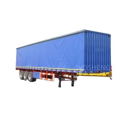 Gepersonaliseerde Wosheng 3 Assen 40ft 45ft Side Curtain Semi Trailer met PVC Waterdicht Tarpaulin