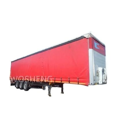 Truck 40-50ton 3 assen 40ft 45ft Red Curtain Side Sliding Semi-Trailer met PVC Tarpaulin