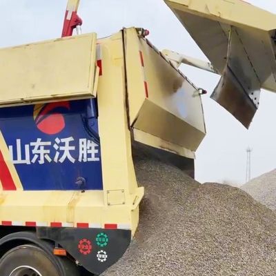 60 ton Dump Semi-trailer Truck voor vrachtvervoer Staalmateriaal Crawler Live Floor