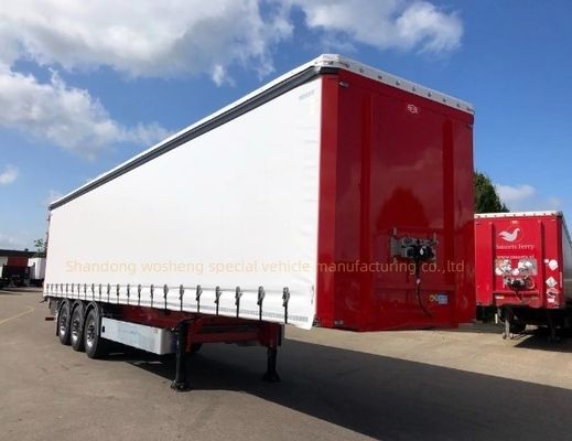 Semi-trailer Wosheng 2024 3 axle express en logistiek gordijn zijkant semi-trailer truck