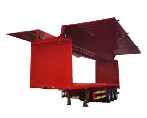 3 assen 40ft Semi-trailer Cargo Trailer Wing Van met 9.00-22.5 Rim en 12R22.5 banden