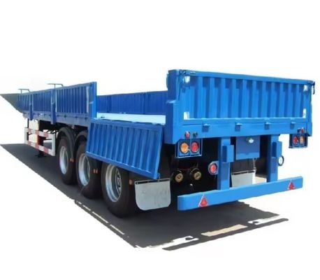 40ton 60ton 80ton 100ton Tri-Axle Dropside Sidewall Semi-Trailer met aanpasbare afmetingen