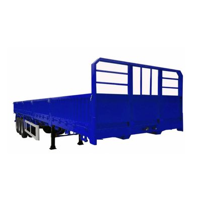 Zijdekanten vrachtwagenvervoer 3-assige 13m staal half-aanhangwagen met mechanische ophanging