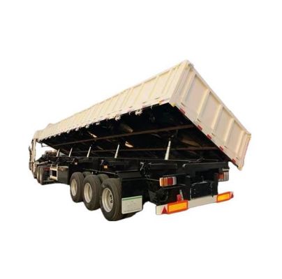 &quot;2&quot; 50 mm of 3.5 &quot;90 mm King Pin Tri-Axle Hydraulische Lift Side Tipper Dump Semi Trailer