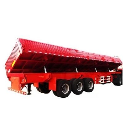 Direct verkopen Tri-Axle Hydraulische Lift Side Tipper Side Dump Semi Trailer met ontwerp