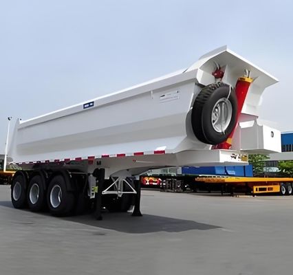 Goedkope Semi-trailer voor 3 Assen 4 Assen Tilting achterste Dump Tipper Dump Semi-trailer