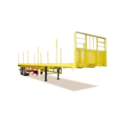 Wosheng Flat Bed Truck Trailer met 3,5&quot; 90mm King Pin en 28t Heavy Duty Landing Gear