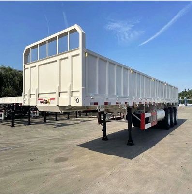 Maximaal laadvermogen van 30000 kg Staal hek dropside zijwand halfwagen voor bulkvervoer