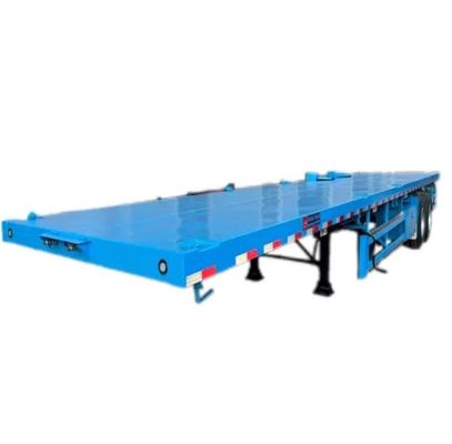 Semi-aanhanger 2 as 20FT 40FT platte container met platte bed truck aanhanger band 12.00R22.5