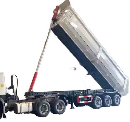 60 ton Achterdumptrailer U-vorm Tipper Semi-trailer met mechanische of luchtophanging