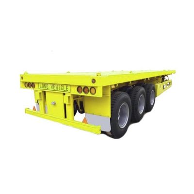 Semi-trailer met 3 assen met platte trailers voor WS 20/40 voet speciale scheepvaartcontainer en -apparatuur
