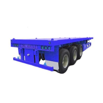 Gepersonaliseerde drieassige platte aanhangwagen voor het verzenden van speciale banden 12.00R22.5