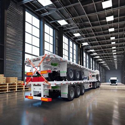 Directe verkoop Op maat gemaakte platbed half-trailer 2/3 as 20FT 40FT container rechtstreeks