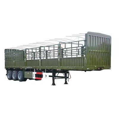 Hoog hek Semi-trailer voor aanpassing 3 assen 50-70 ton Staak type hek Semi-trailer