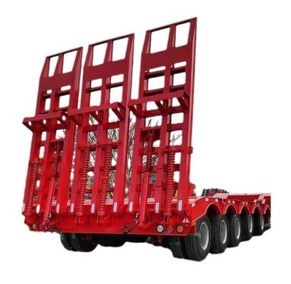 Dual Line Brake System 13-18m Aanpasbaar laagbed Semi-trailer voor zware apparatuur