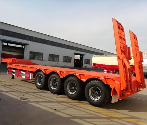 120 T nuttige lading Verkoop 3 As 4 As 5 As Truck Low Bed Semi Trailer met Rim 9.0-22.5