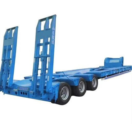 Truck Trailer 3 Assen Hydraulische laagbed Semi-trailer voor het vervoer van zwaar materieel