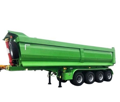Q345B / T700 Staal hoofddraad 4-assige achterste dump-half-aanhanger voor het transport van erts