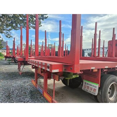 Transport logs en rebar met onze 3-assige hout platbed half-trailer King Pin Opties