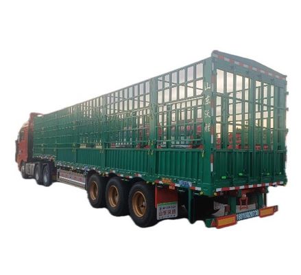 Maximale lading 50 ton Truck Side Wall Fence Semi-trailer voor vee en groenten