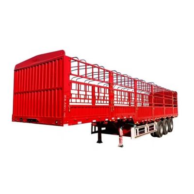 SAF Two Speed 28t Heavy Duty Landing Gear High Bar Livestock Semi Trailer met 3 assen