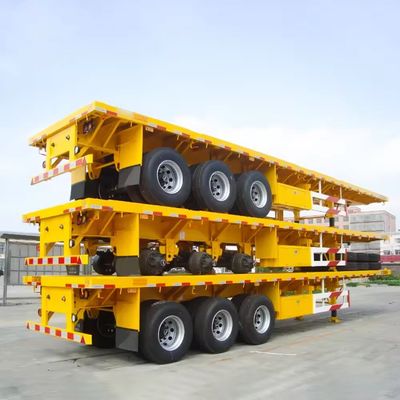 20ft 40ft Container Cargo Flatbed Semi Trailer met slot Duurzaam en veelzijdig ontwerp