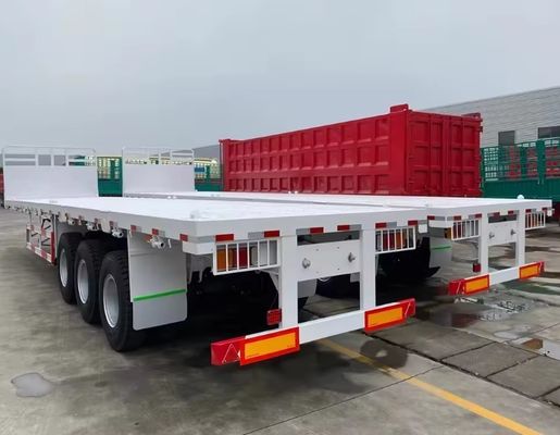 Semi-trailer voor het vervoeren van containers 3 as 4 as 20ft 40ft 45ft flatbed truck trailer
