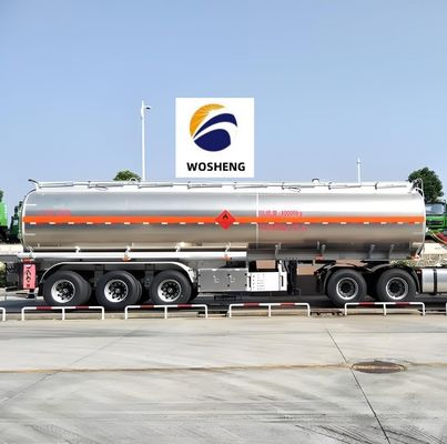 4200L brandstoftanker Halve aanhangwagen van koolstofstaal, roestvrij staal of aluminiumlegering