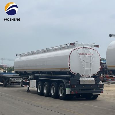 Maximale lading 60 ton 3 as 42 45 50 CBM poeder transport bulk cement tankwagen halve aanhanger