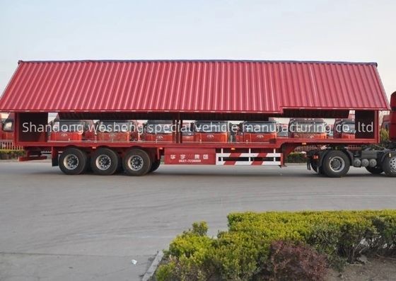 Wosheng 30/40tons Logistiek Wingspans Van Halve aanhangwagen Dual Line Brake System WABCO
