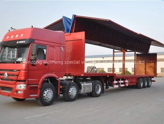 Wosheng 30/40tons Logistiek Wingspans Van Halve aanhangwagen Dual Line Brake System WABCO