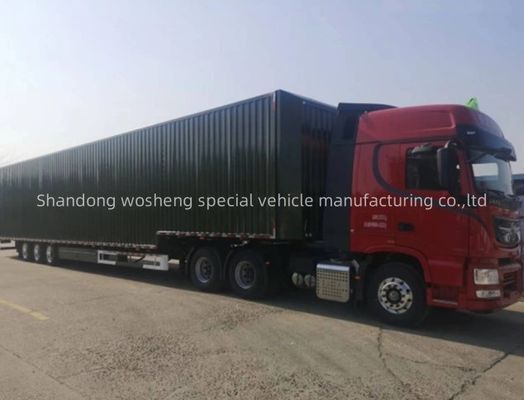Wosheng 3 Axle Logistics Wingspan Van Semi Trailer met 12R22.5 banden en 13T/16T assen