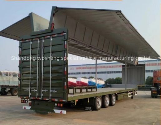 Wosheng 3 Axle Logistics Wingspan Van Semi Trailer met 12R22.5 banden en 13T/16T assen