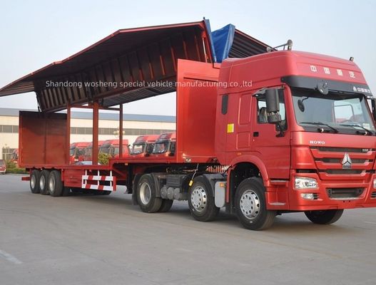 Wosheng 30/40tons Logistiek Wingspans Van Halve aanhangwagen Dual Line Brake System WABCO