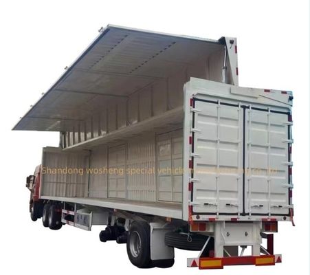 3 assen 30/40tons Logistiek vleugelspanning Van Semi-trailer met Open Box Steel Suspension System