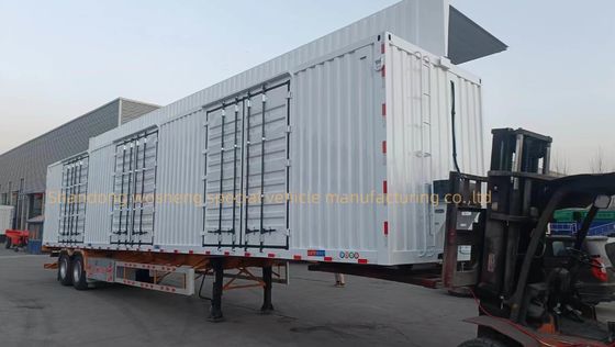 3 assen 30/40tons Logistiek vleugelspanning Van Semi-trailer met Open Box Steel Suspension System