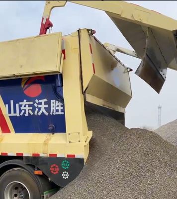 Truck Trailer met Wosheng Model Intelligent Crawler Belt en Automatic Conveyor Belt