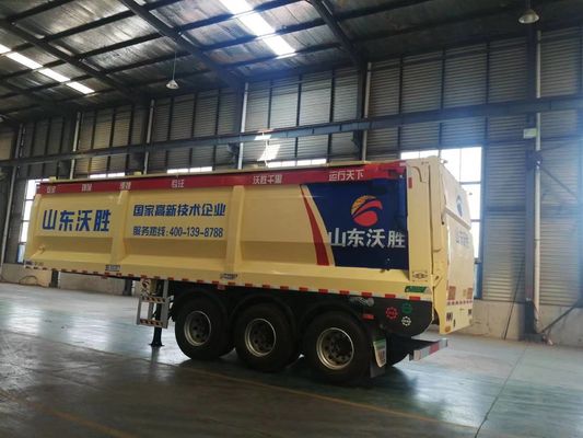 Truck Trailer met Wosheng Model Intelligent Crawler Belt en Automatic Conveyor Belt
