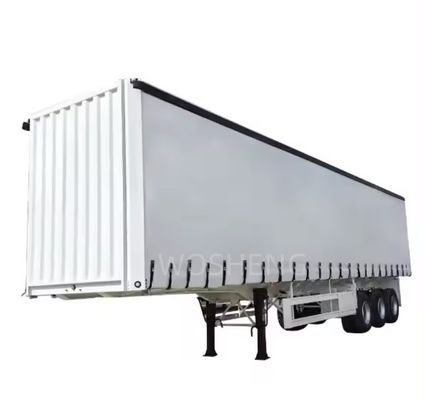 Topverkopende gordijn-zijde glijdende vrachtwagen aanhangwagen met mechanische/luchtophanging Wosheng