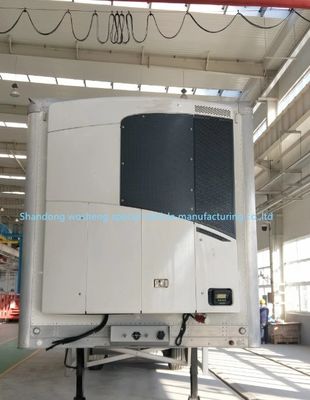 Wosheng 3 Assen Customized Gesloten Vriestruck Aanhangwagens Koel Semi-aanhangwagen