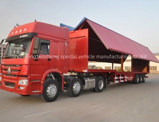 Wosheng 3 As 30/40ton Logistiek Wingpan Van Semi-trailer met Flying Wingvan Box
