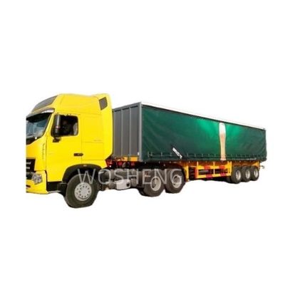 Glijdend zijgordijn 3 assen PVC-trailer met dekmantel voor het vervoer van zware lading