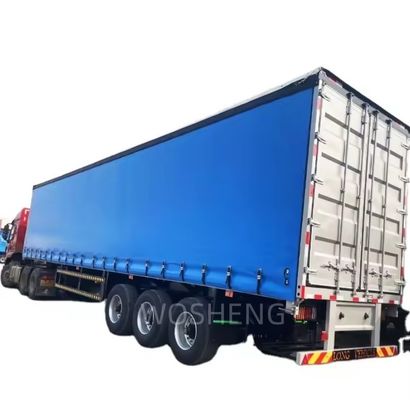 Wosheng 3 axles 40ft 45ft PVC waterdicht gordijn zijkant Semi-trailer voor Express en Logistiek