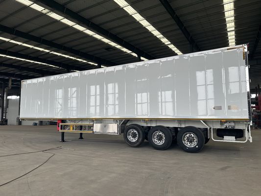 Q345B / T700 Staal hoofdbalk 3 assen koelbus-half-aanhangwagen voor het vervoer van vracht