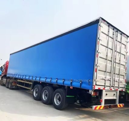 Wosheng 3 axles 40ft 45ft PVC waterdicht gordijn zijkant Semi-trailer voor Express en Logistiek