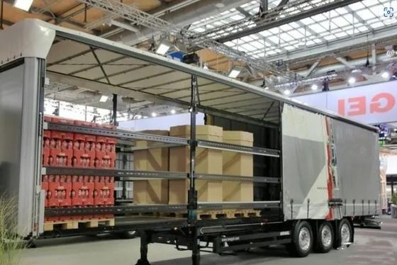 Wosheng 3 axles 40ft 45ft PVC waterdicht gordijn zijkant Semi-trailer voor Express en Logistiek