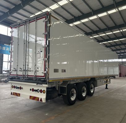 Q345B / T700 Staal hoofdbalk 3 assen koelbus-half-aanhangwagen voor het vervoer van vracht