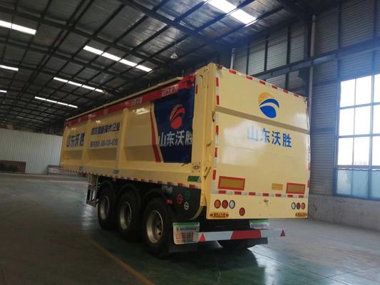 Aanpasbare 60 ton staal, maximale capaciteit 3-assige kruiper-dump half-trailer van Wosheng