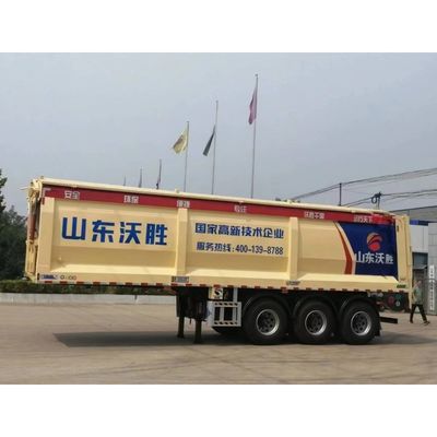 3 assen 60tons kruipende dumptrailer met mechanische ophanging en transportband