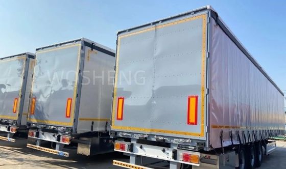 Aanpasbare 3 assen 40/45ft PVC waterdicht witte zijkant gordijn glijdend half-trailer